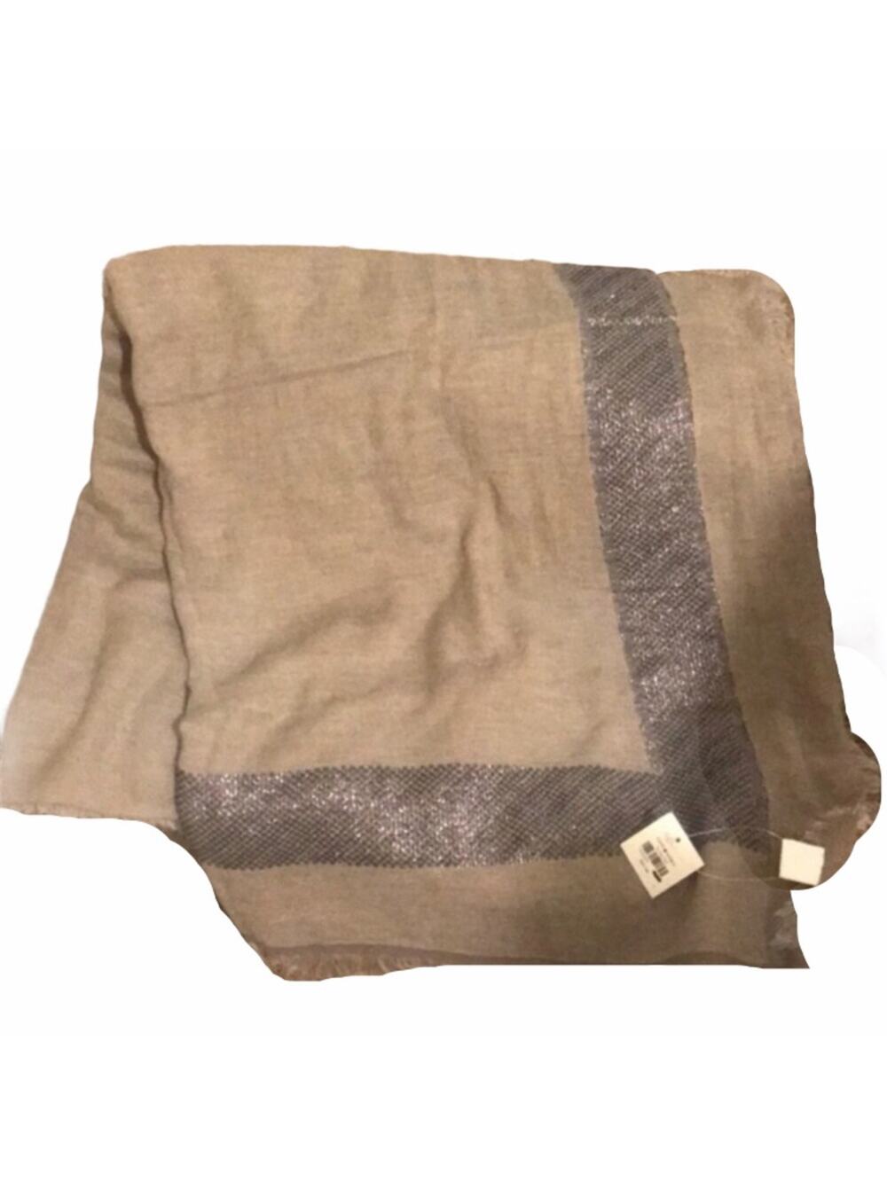 Paper source tan gray scarf NWT could be a mask